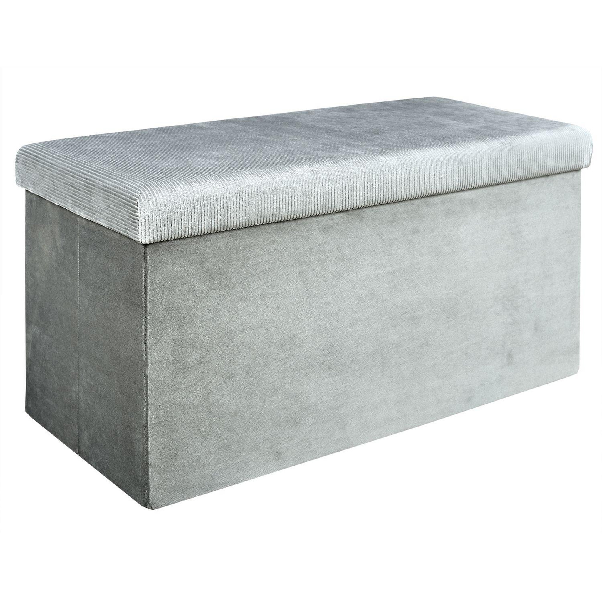 Voir la diapositive 1 : The Home Deco Factory Coffre banc pliable design velours Giulia