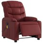 Voir la diapositive 3 : VIDAXL Fauteuil de massage inclinable électrique rouge bordeaux