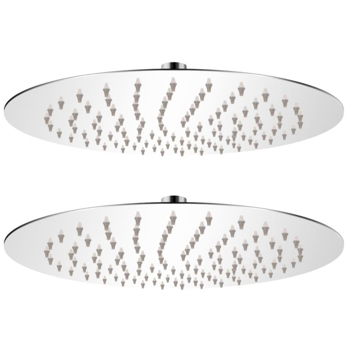 VIDAXL Pomme de douche plongeante 2 pcs Acier inoxydable Ø 25 cm