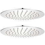 VIDAXL Pomme de douche plongeante 2 pcs Acier inoxydable Ø 25 cm