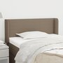 Voir la diapositive 1 : VIDAXL Tete de lit avec oreilles Taupe 93x16x78/88 cm Tissu