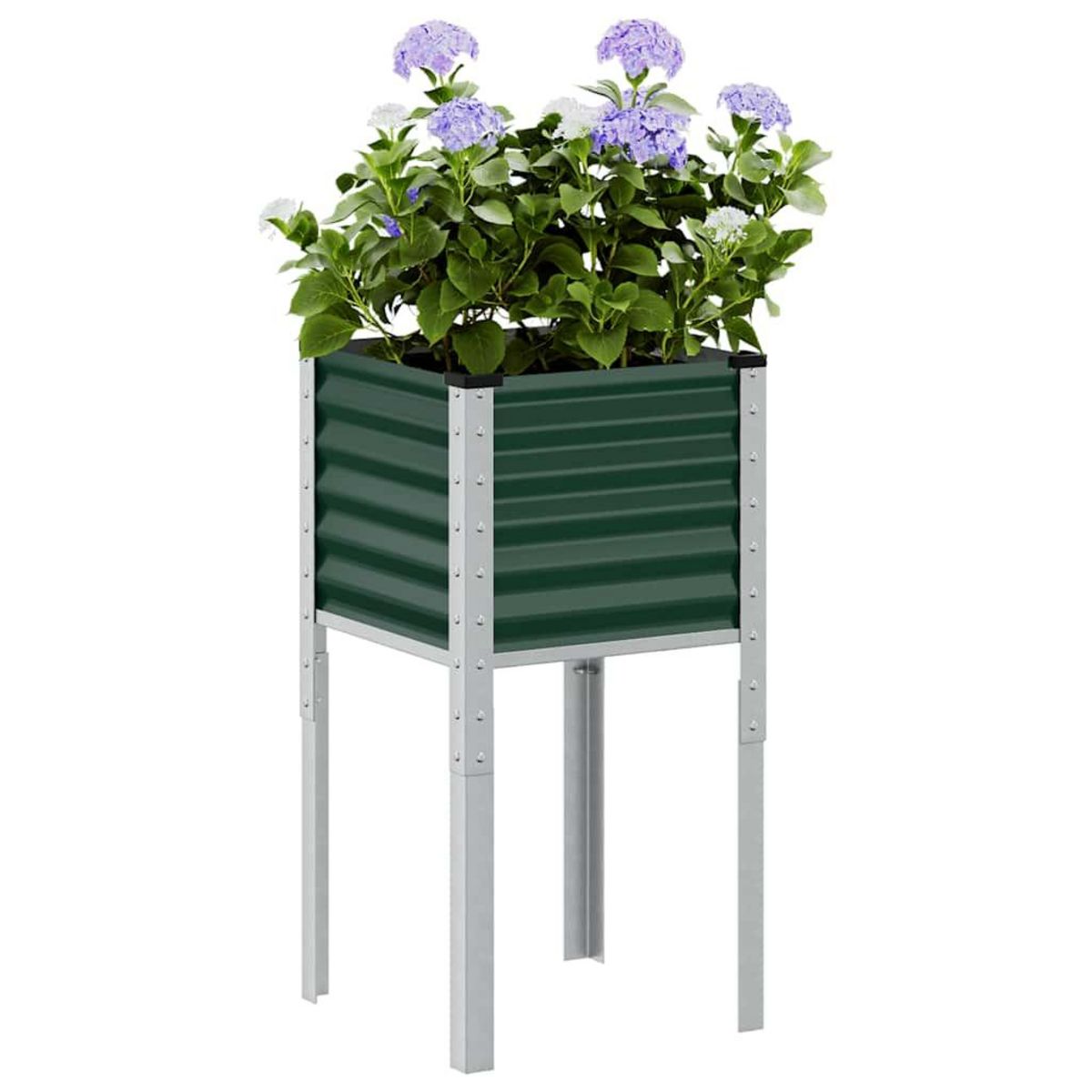 VIDAXL Jardiniere vert 45x45x88 cm acier