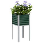 VIDAXL Jardiniere vert 45x45x88 cm acier