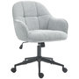 Voir la diapositive 1 : HOMCOM Chaise de bureau design Chesterfield dossier assise effet capitonnée hauteur réglable pivotante métal noir tissu gris