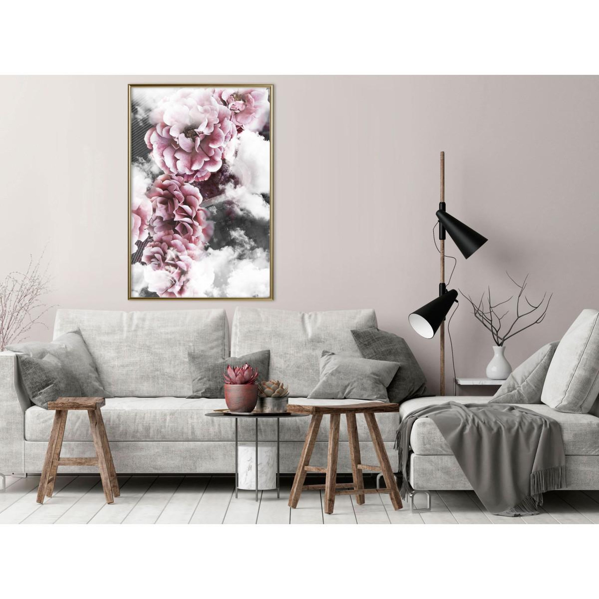 Voir la diapositive 2 : Paris Prix Affiche Murale Encadrée  Divine Flowers