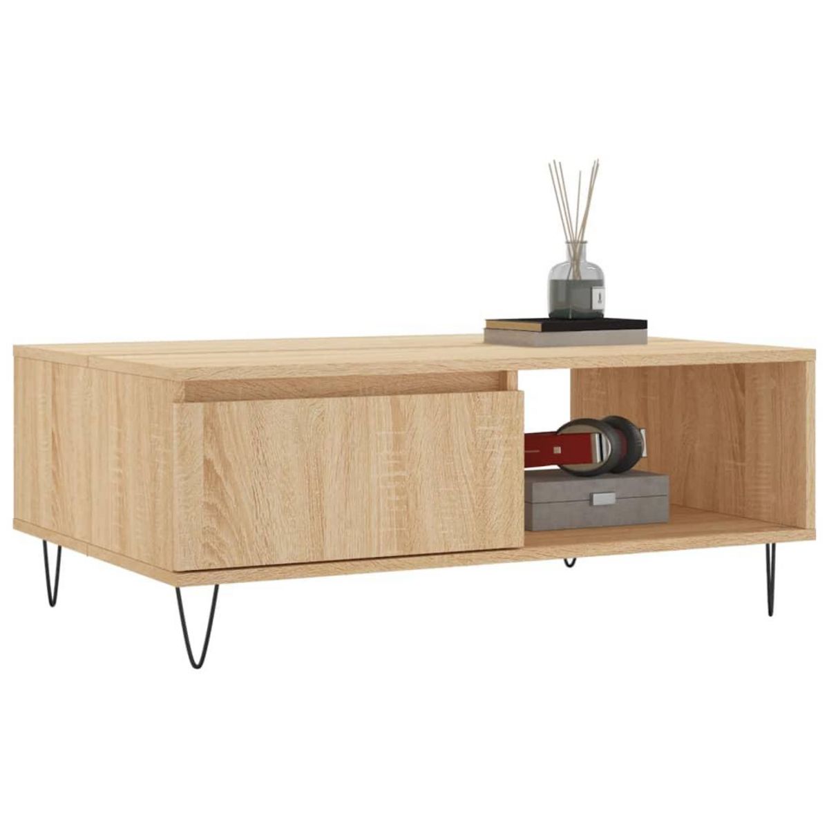 VIDAXL Table basse chene sonoma 90x60x35 cm bois d'ingenierie