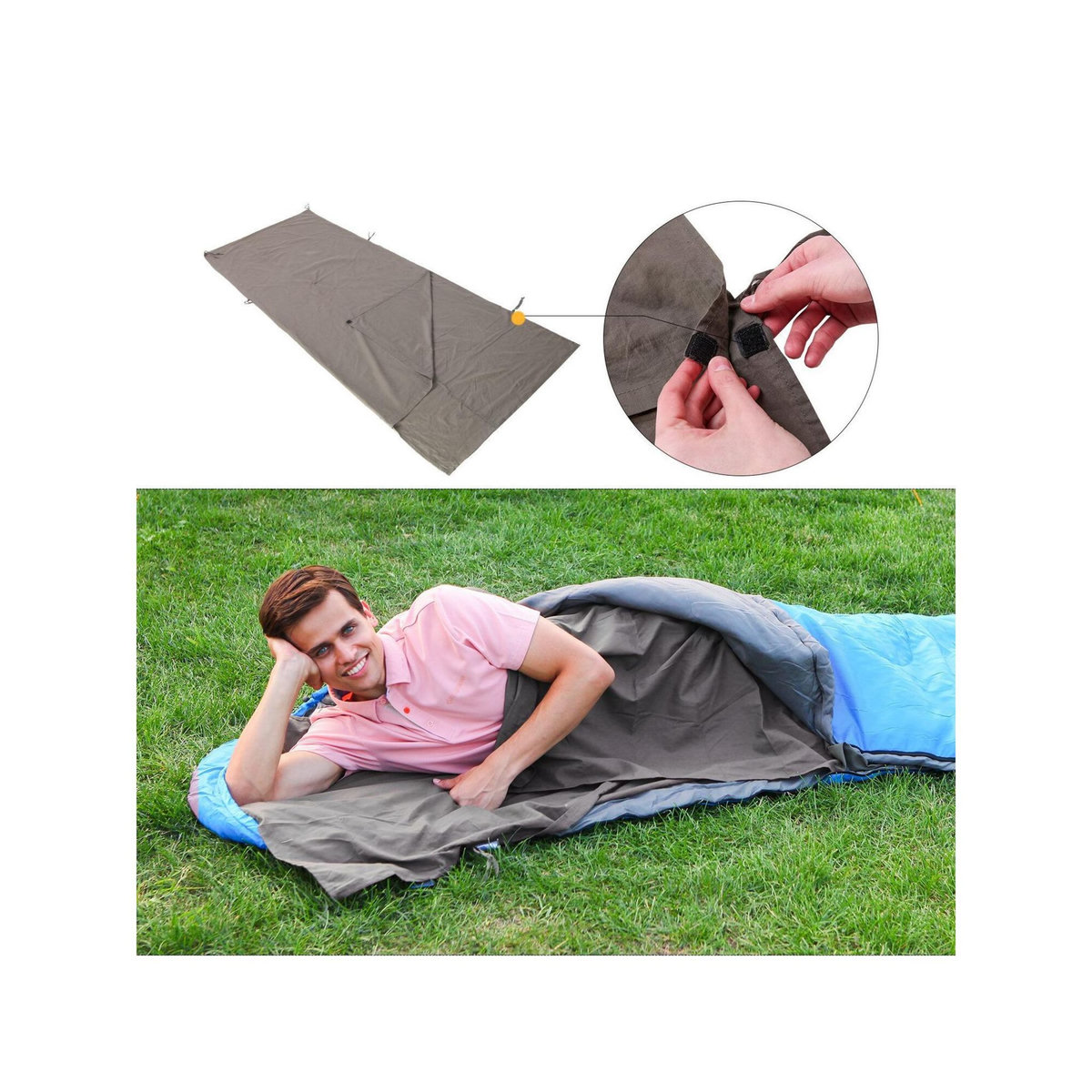 KINGCAMP Drap de camping - Kingcamp - En coton - Sac de transport inclus