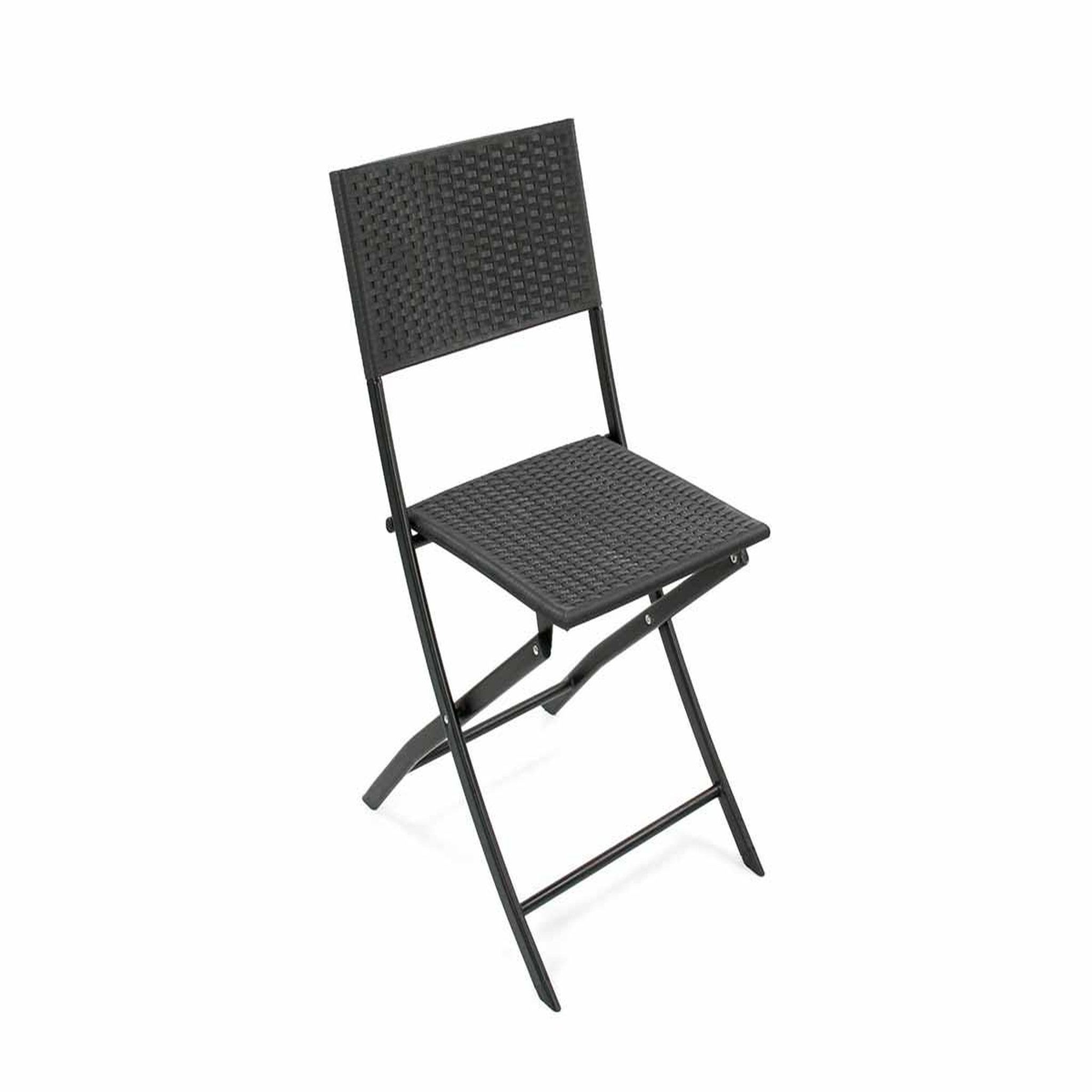 Voir la diapositive 5 : JARDIDECO Salon de jardin en résine tressée oruro 2 places anthracite - jardideco
