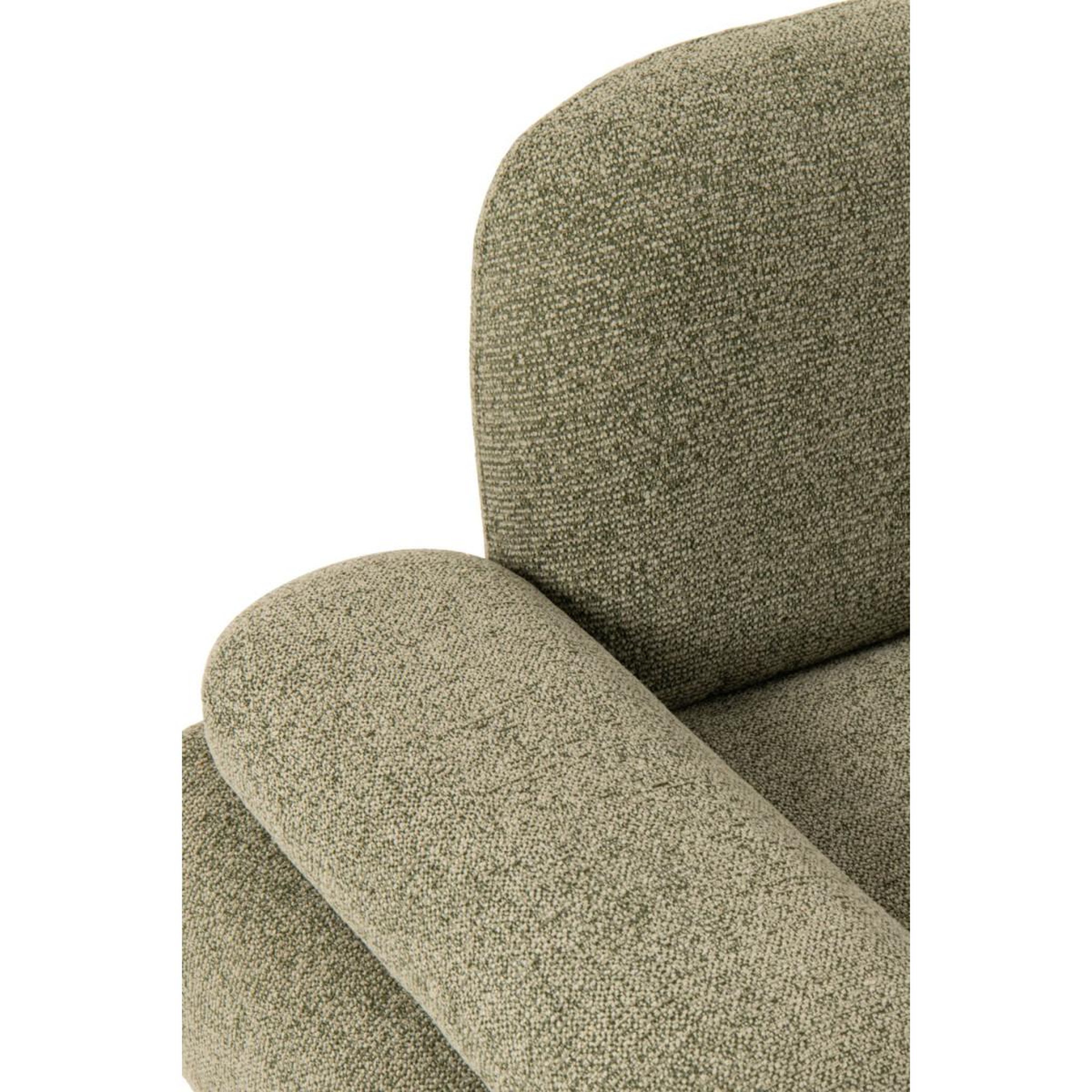 Voir la diapositive 3 : J-LINE Canapé modulable 5 éléments  olivia  152cm vert