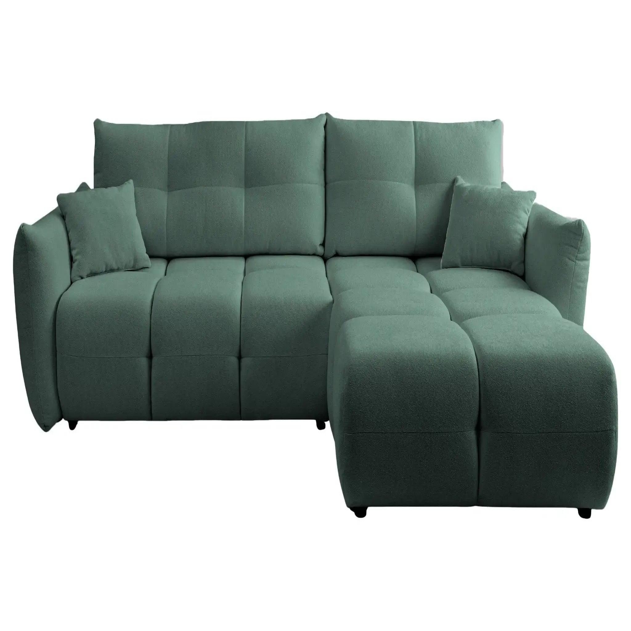 Voir la diapositive 1 : CASANOVA PARIS June - canapé d'angle convertible tissu bouclette