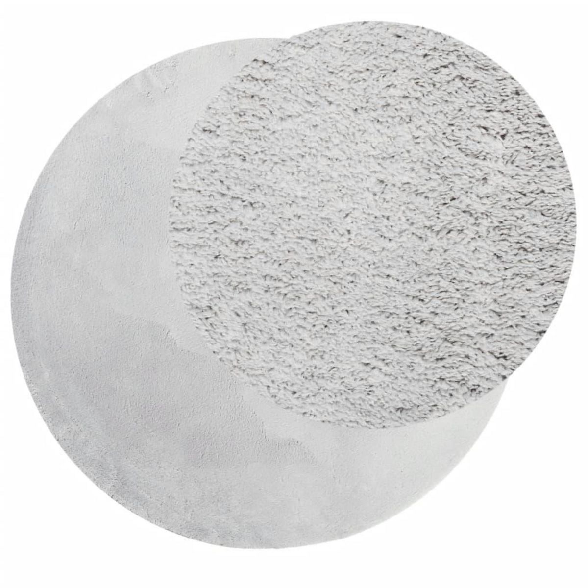 VIDAXL Tapis HUARTE a poils courts doux et lavable gris Ø 80 cm