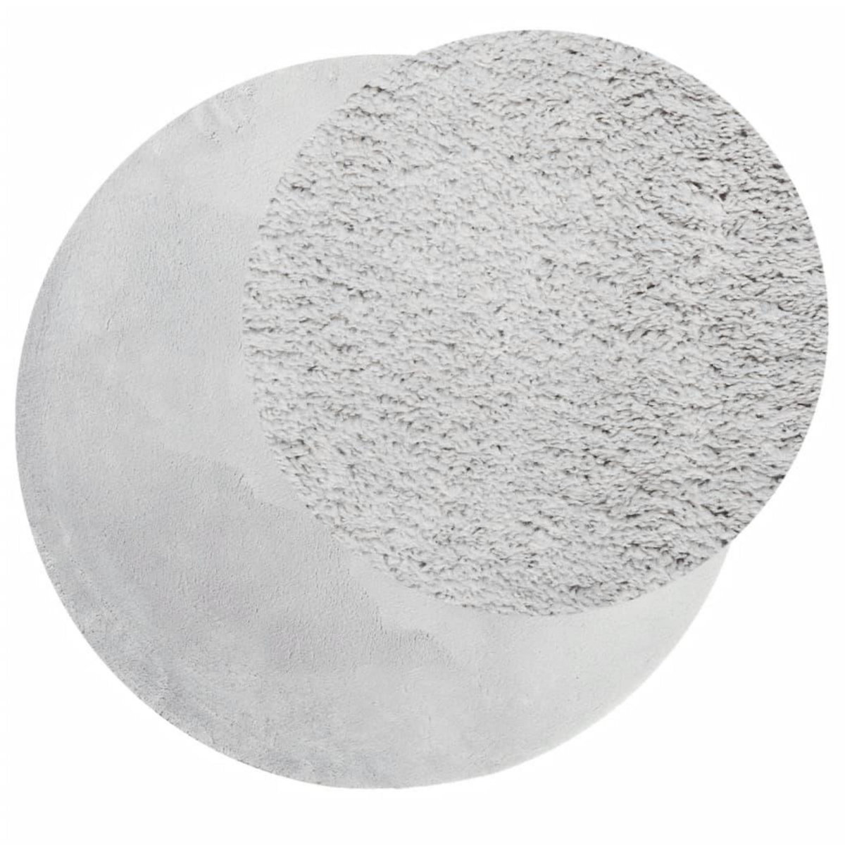 VIDAXL Tapis HUARTE a poils courts doux et lavable gris Ø 80 cm