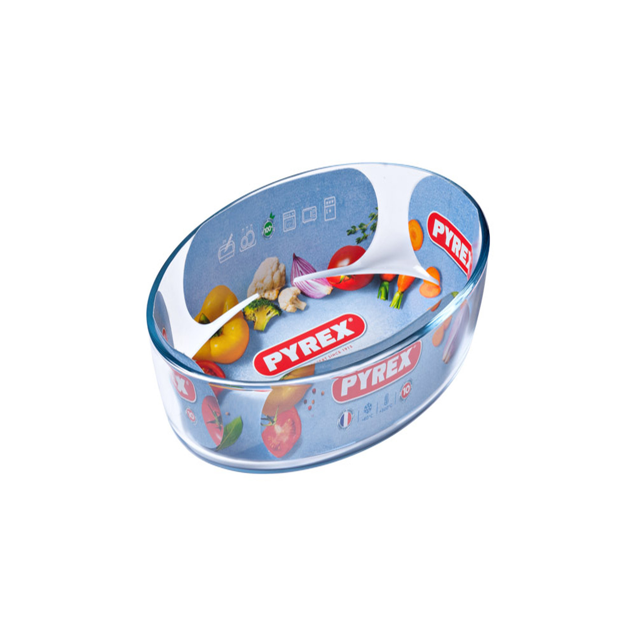 PYREX Plat à four ovale en verre ESSENTIAL
