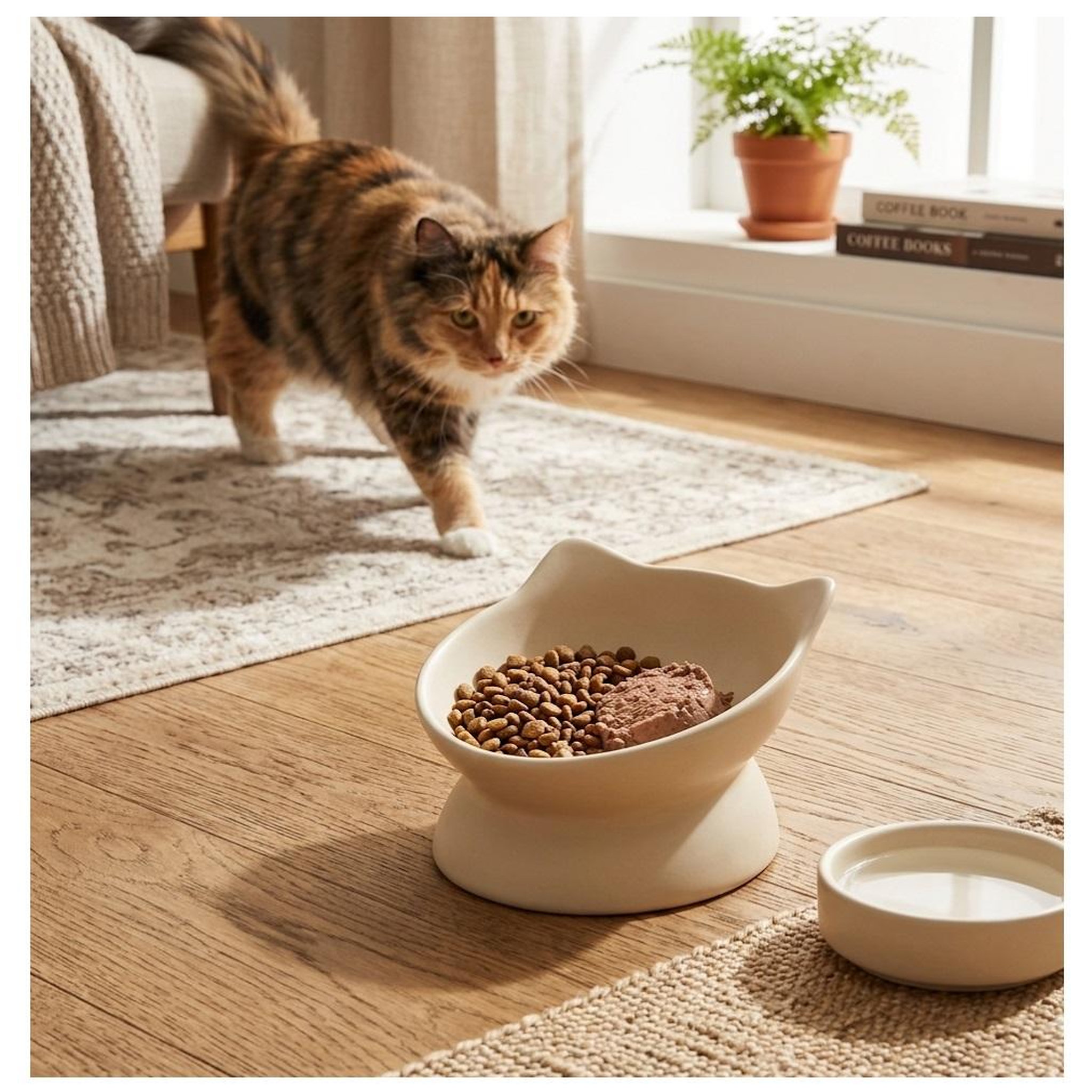 Voir la diapositive 3 : Eden Gamelle ergonomique en céramique pour chat filou