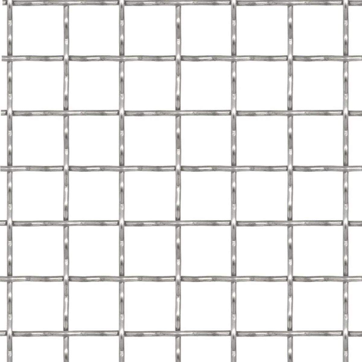 VIDAXL Cloture de jardin sertie Acier inoxydable 100x85 cm 31x31x3 mm