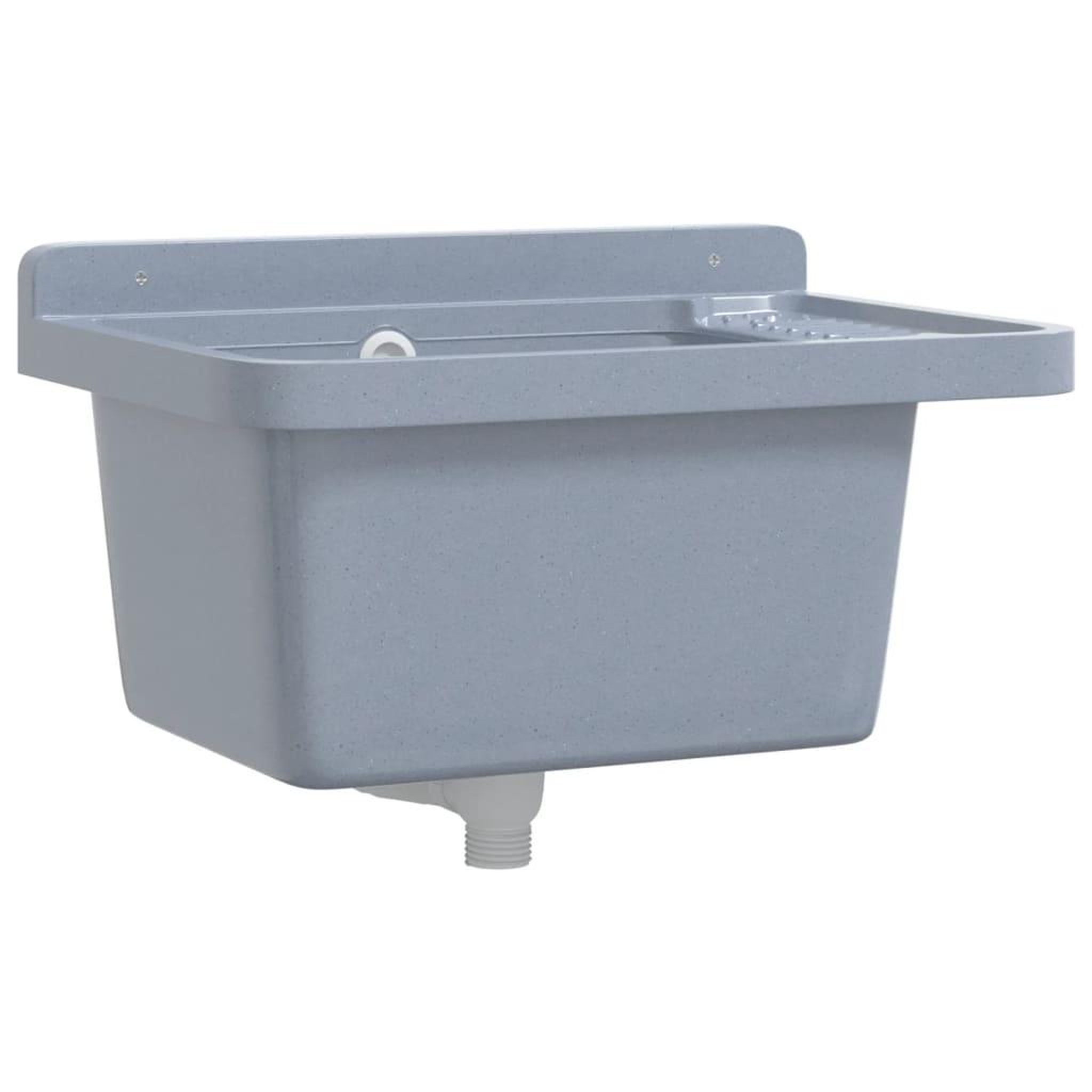 Voir la diapositive 2 : VIDAXL Lavabo pour montage murale gris 50x35x24 cm resine