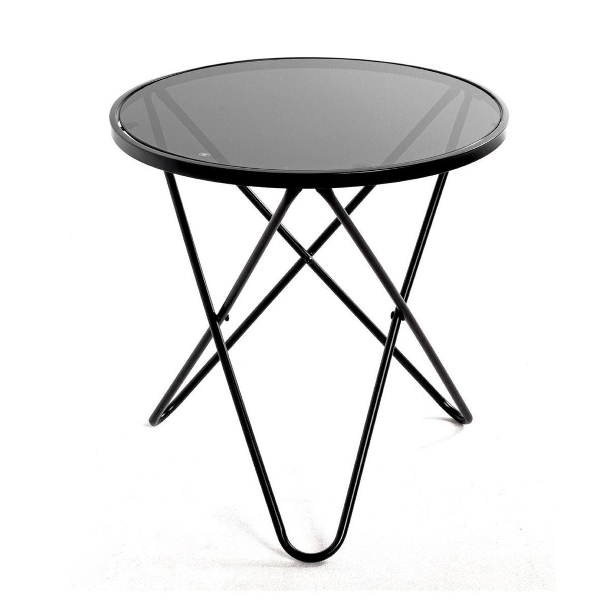 Voir la diapositive 2 : Paris Prix Table basse en verre  théo  56cm noir