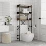 Voir la diapositive 4 : VIDAXL Etagere de lave-linge chene fume 67x25x163 cm bois d'ingenierie