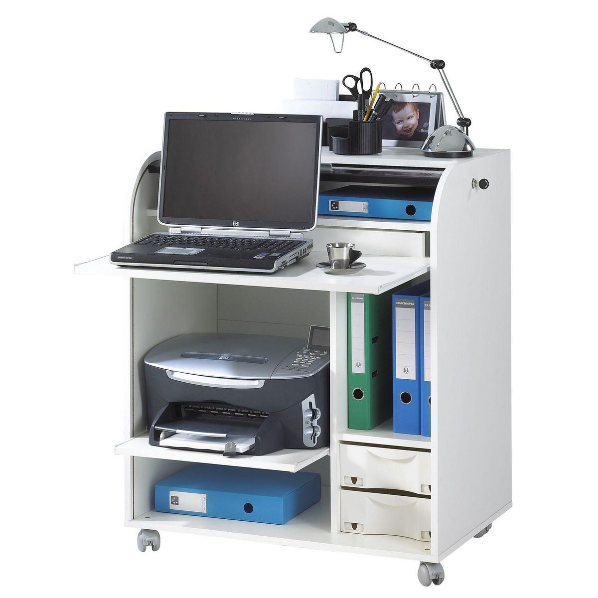 Bureau droit à roulettes L79.2cm BILLY