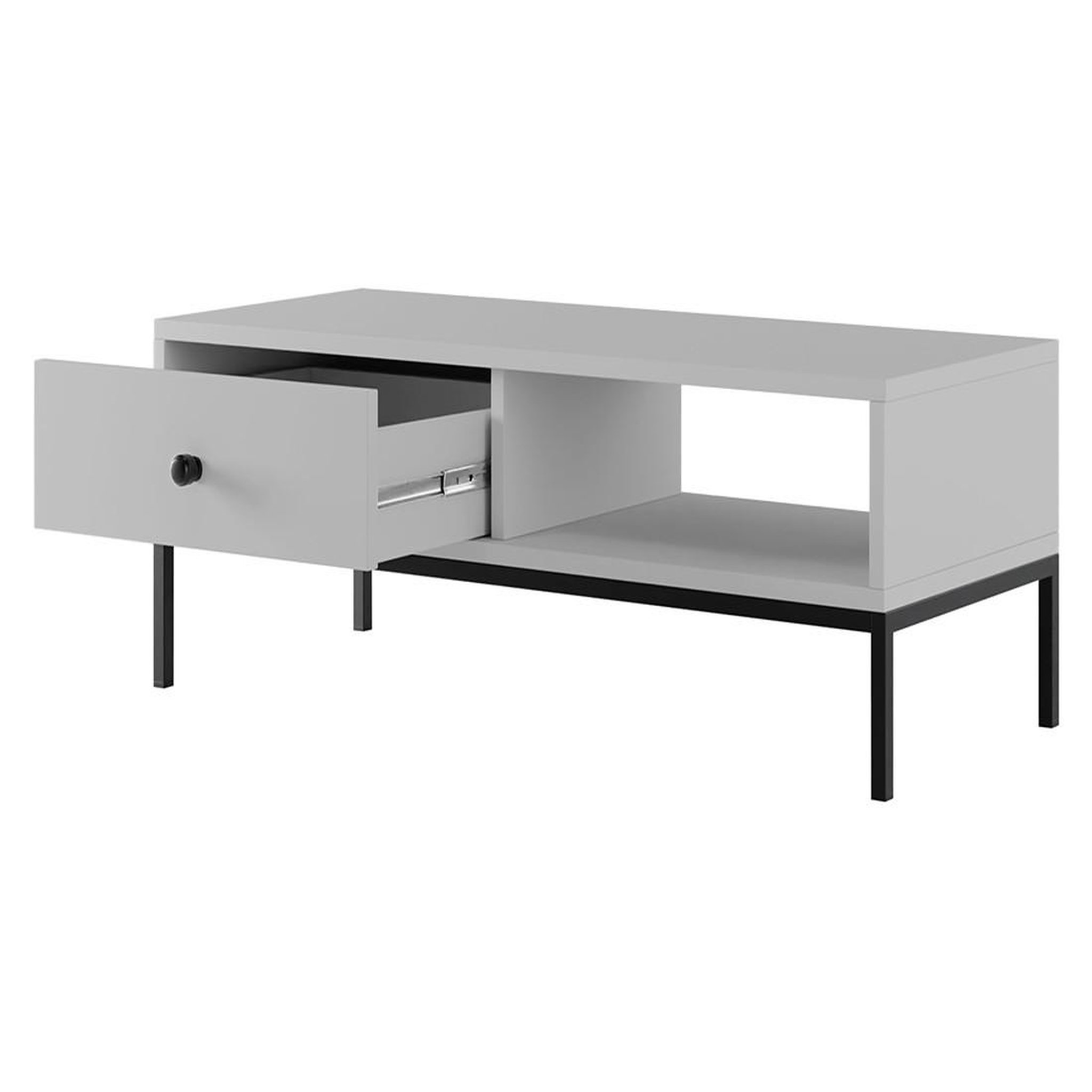 Voir la diapositive 3 : BEST MOBILIER Filipo - table basse - 1 tiroir et 1 niche - 90 cm