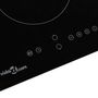 Voir la diapositive 4 : VIDAXL Plaque de cuisson Céramique 2 brûleurs Contrôle tactile 3000 W
