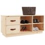 Voir la diapositive 4 : VIDAXL Banc a chaussures 100x34x45 cm Bois de pin massif