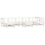 Voir la diapositive 2 : VIDAXL Salon de jardin 8 pcs Blanc Bois de pin massif
