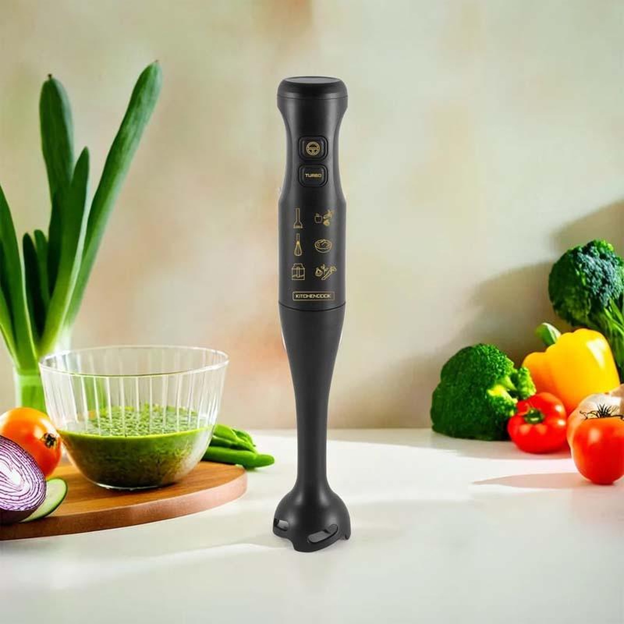 Voir la diapositive 2 : KITCHENCOOK Mixeur plongeant mattx de kitchencook