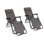 Voir la diapositive 3 : Inkazen Fauteuils relax 2 en 1 gris - Lot de 2