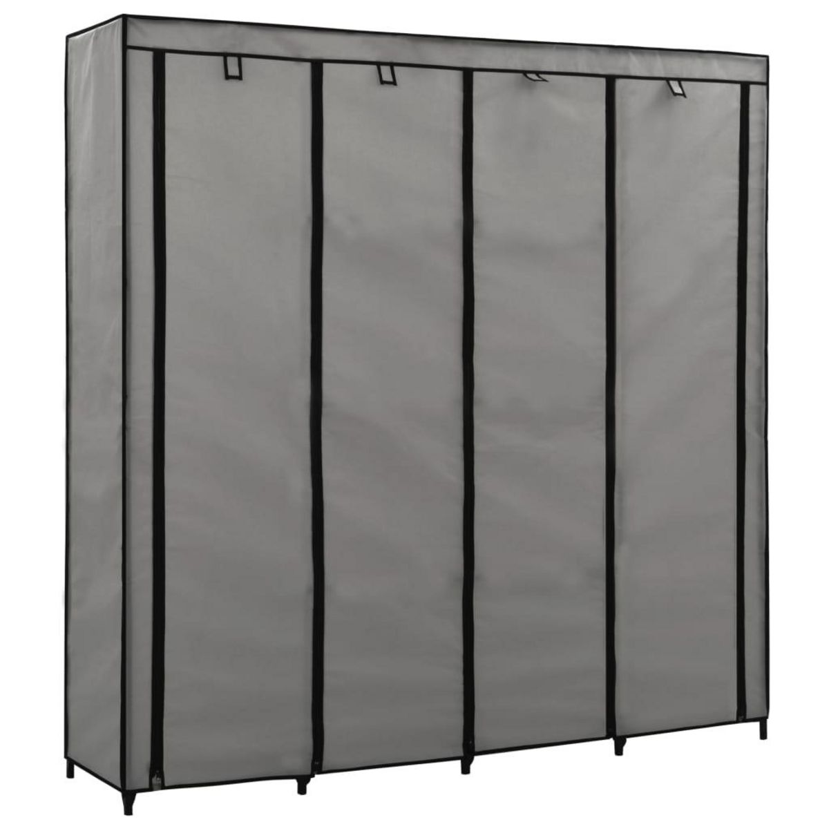 VIDAXL Garde-robe avec 4 compartiments Gris 175x45x170 cm