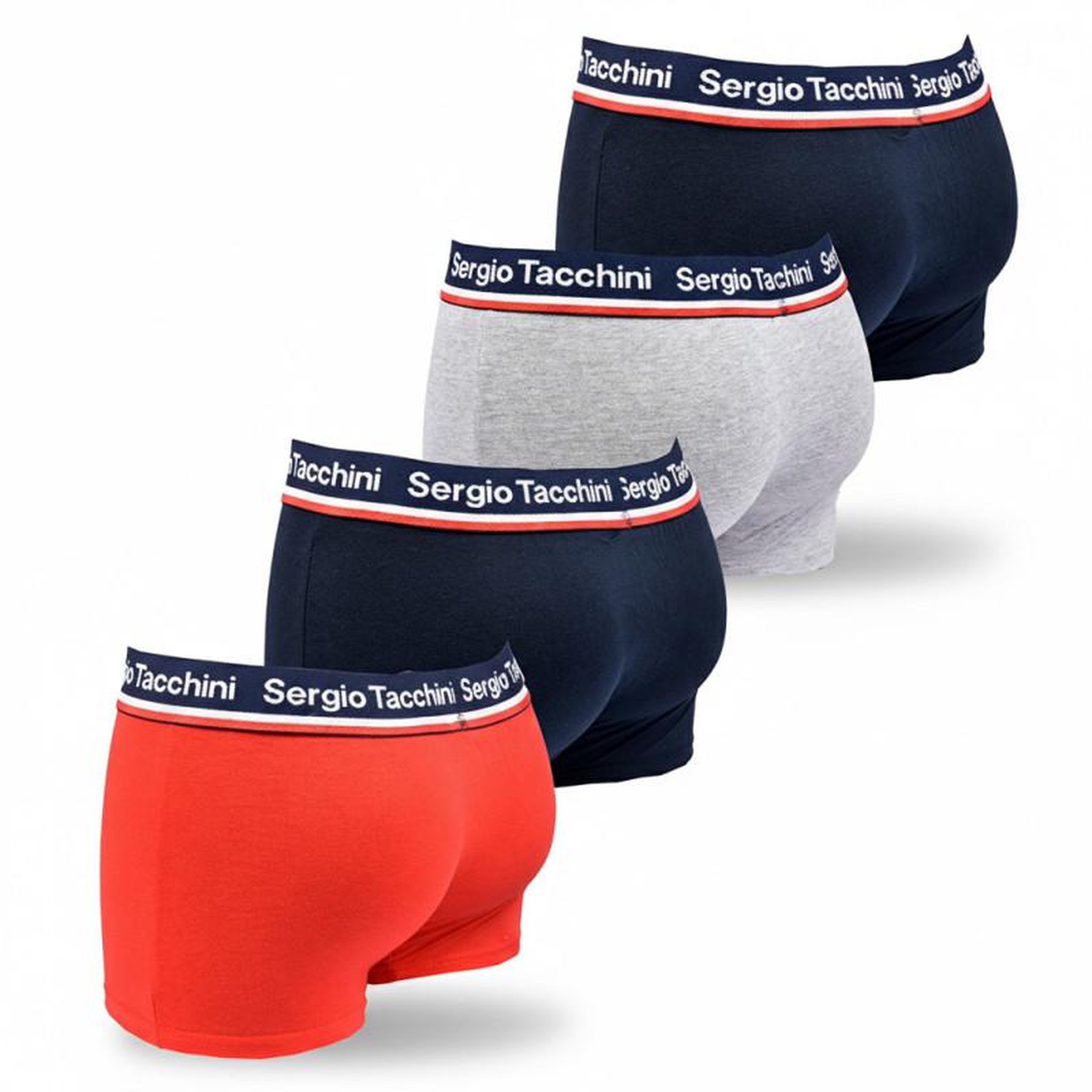 Voir la diapositive 3 : SERGIO TACCHINI Sergio Tacchini Pack de Boxers Homme Lot de 4