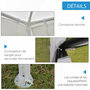 Voir la diapositive 5 : OUTSUNNY Tonnelle barnum style colonial dim. 4L x 3l x 2,55H m 4 moustiquaires blanc et noir