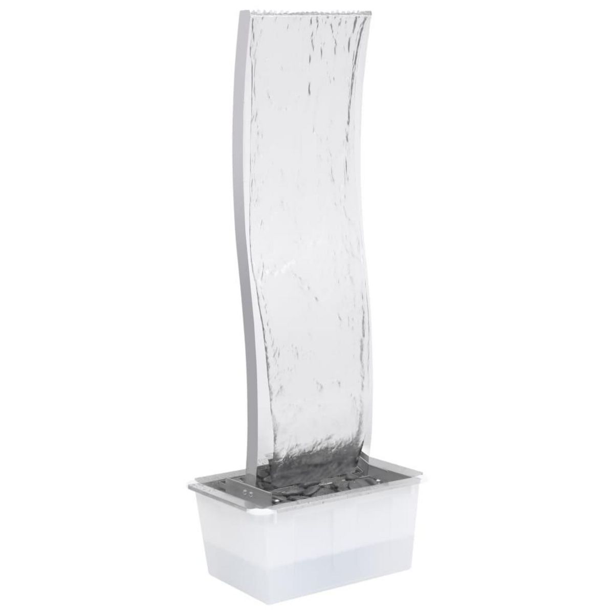 VIDAXL Fontaine de jardin avec pompe Acier inoxydable 130 cm Courbe