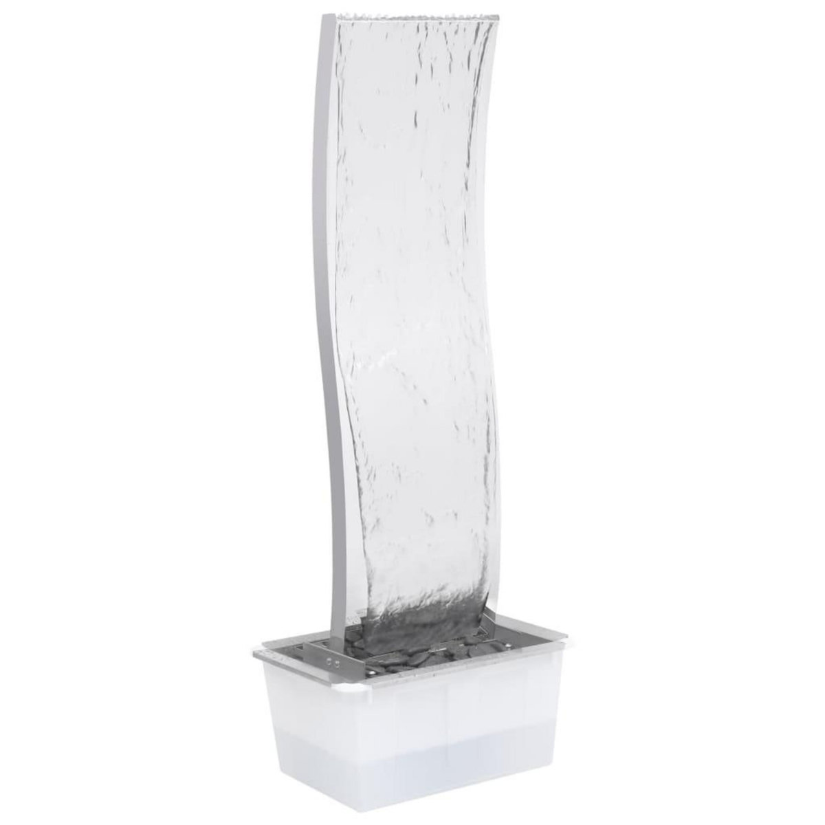 VIDAXL Fontaine de jardin avec pompe Acier inoxydable 130 cm Courbe