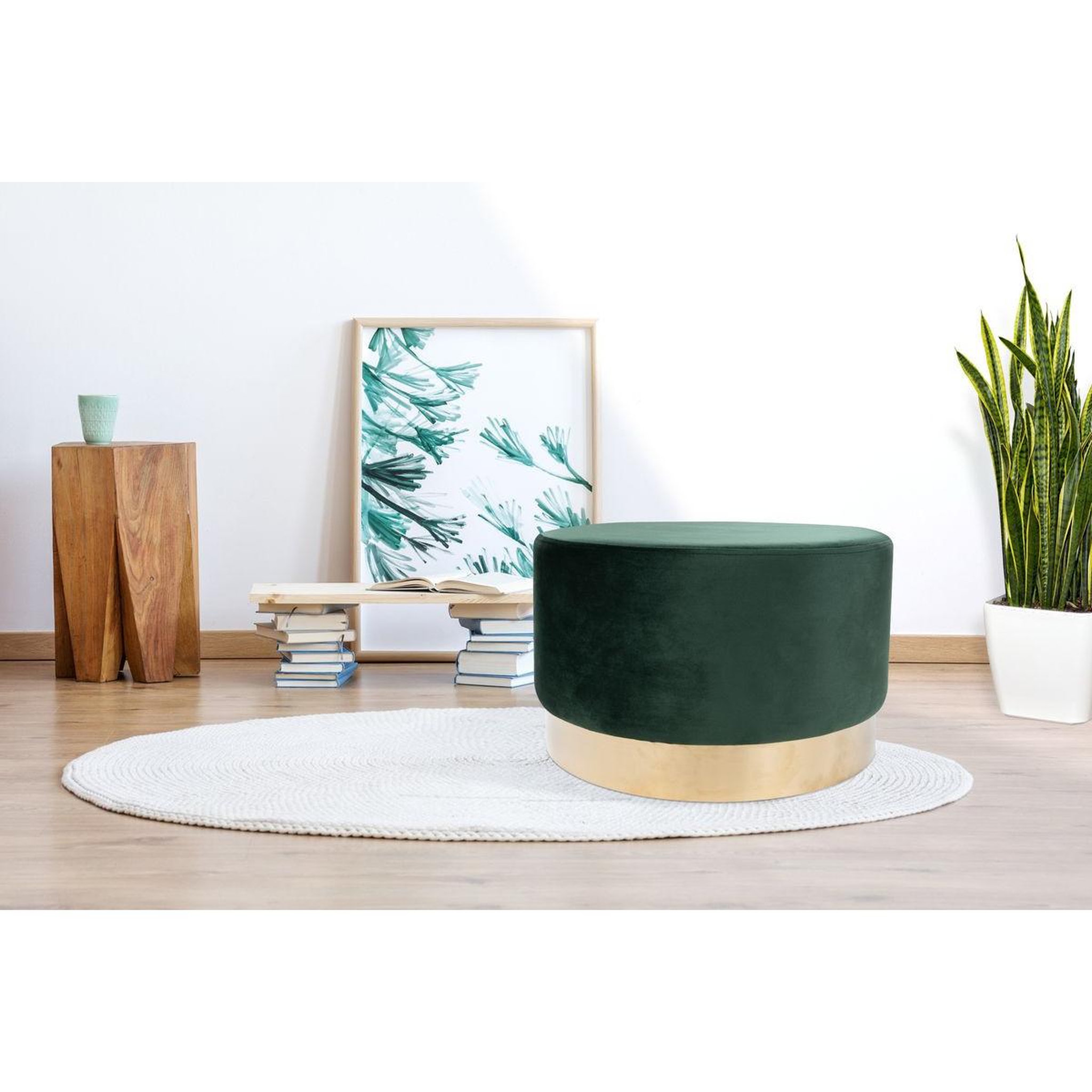 Voir la diapositive 3 : Paris Prix Pouf rond déco  nano  55cm vert