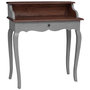 Voir la diapositive 1 : VIDAXL Bureau d'ecriture bois d'acajou massif 80x40x92 cm