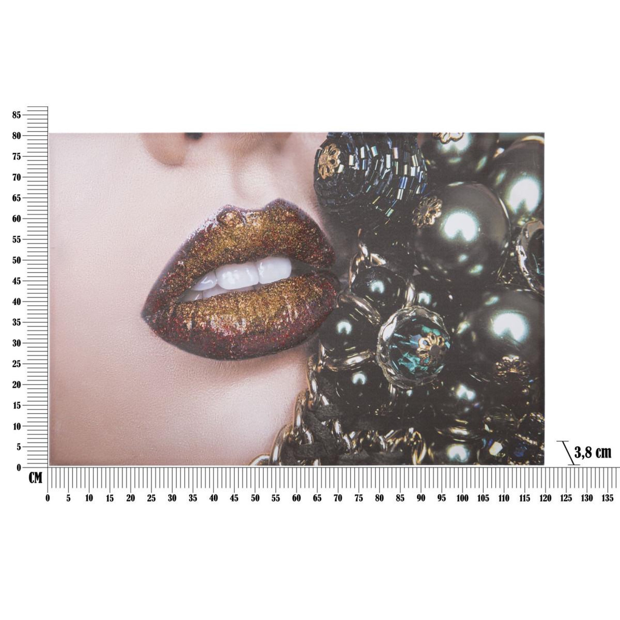 Voir la diapositive 6 : Paris Prix Toile imprimée déco  beautiful lips  80x120cm multicolore