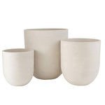 Paris Prix Lot de 3 Vases en Céramique  Roda  61cm Blanc