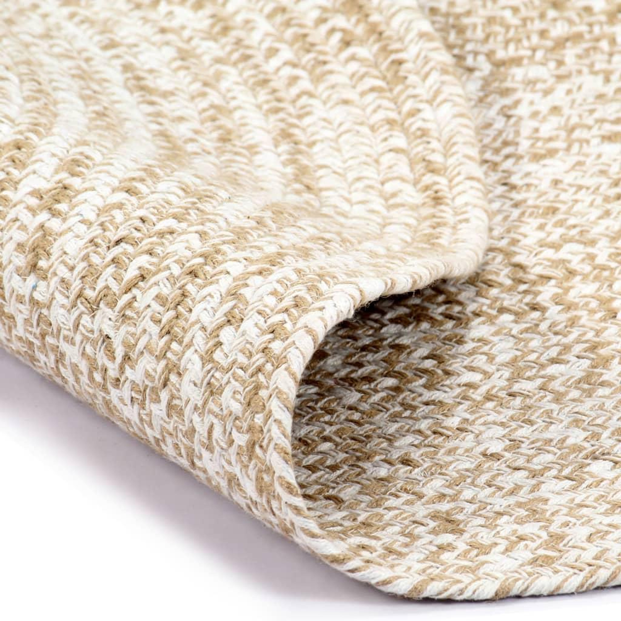 Voir la diapositive 2 : VIDAXL Tapis fait a la main Jute Blanc et naturel 150 cm
