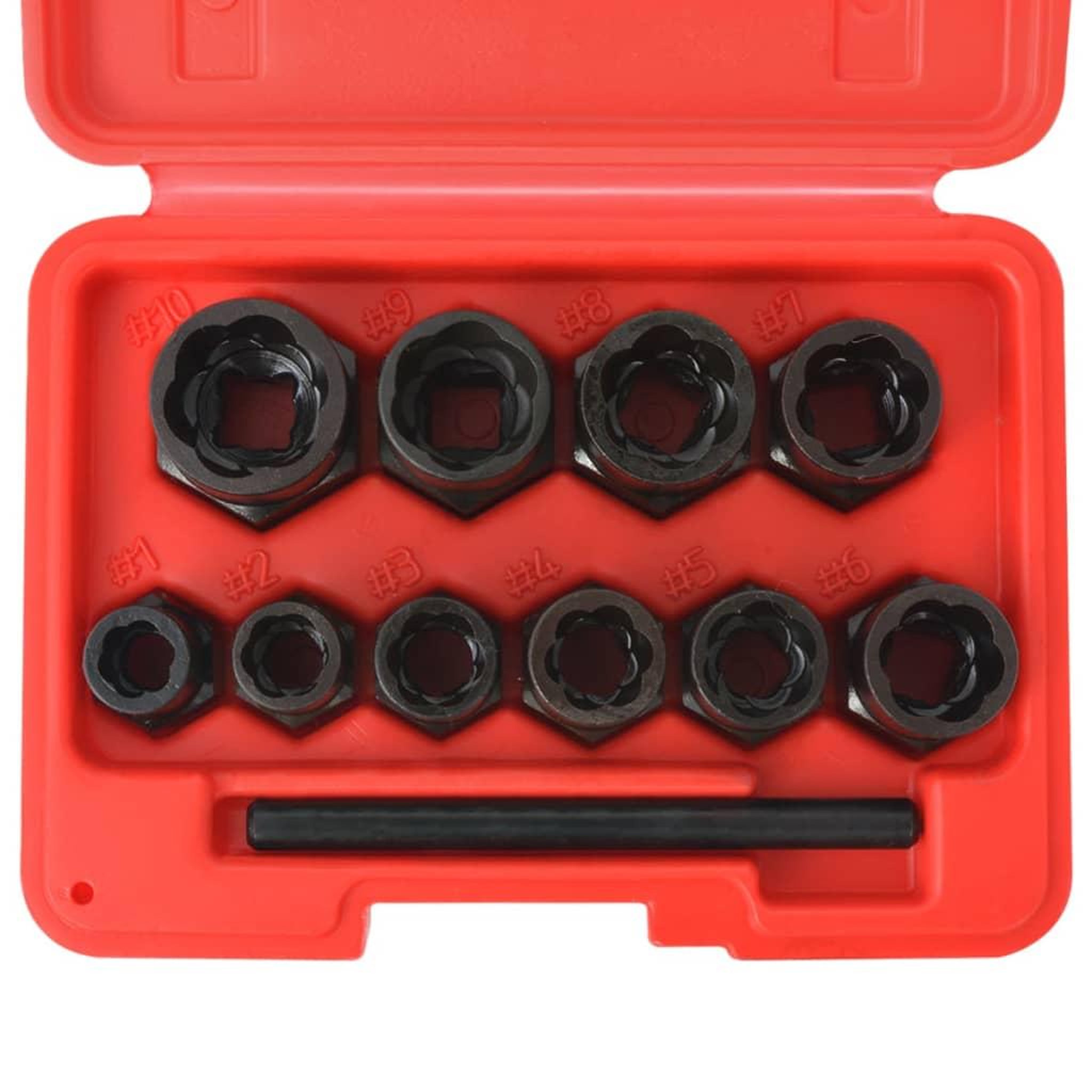 Voir la diapositive 3 : VIDAXL Kit d'extracteur de boulons/d'ecrous endommages acier 11 pcs