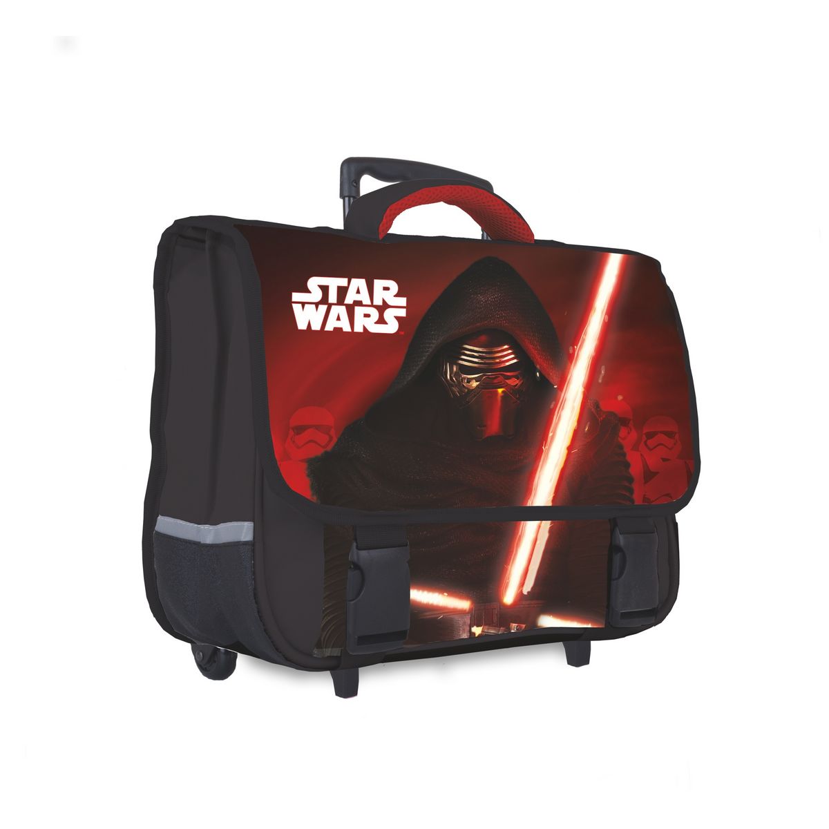 STAR WARS Cartable à roulettes Kylo Ren 2 compt 38 cm noir