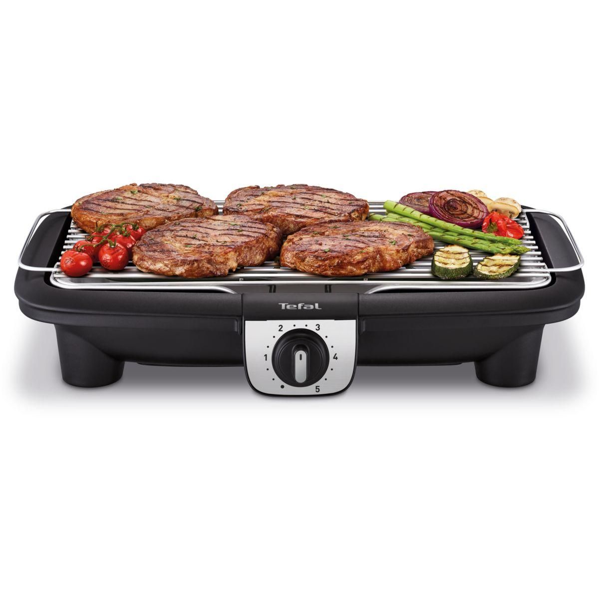 TEFAL Barbecue électrique BG921812 Easygrill XXL sur pieds, 48x26 cm