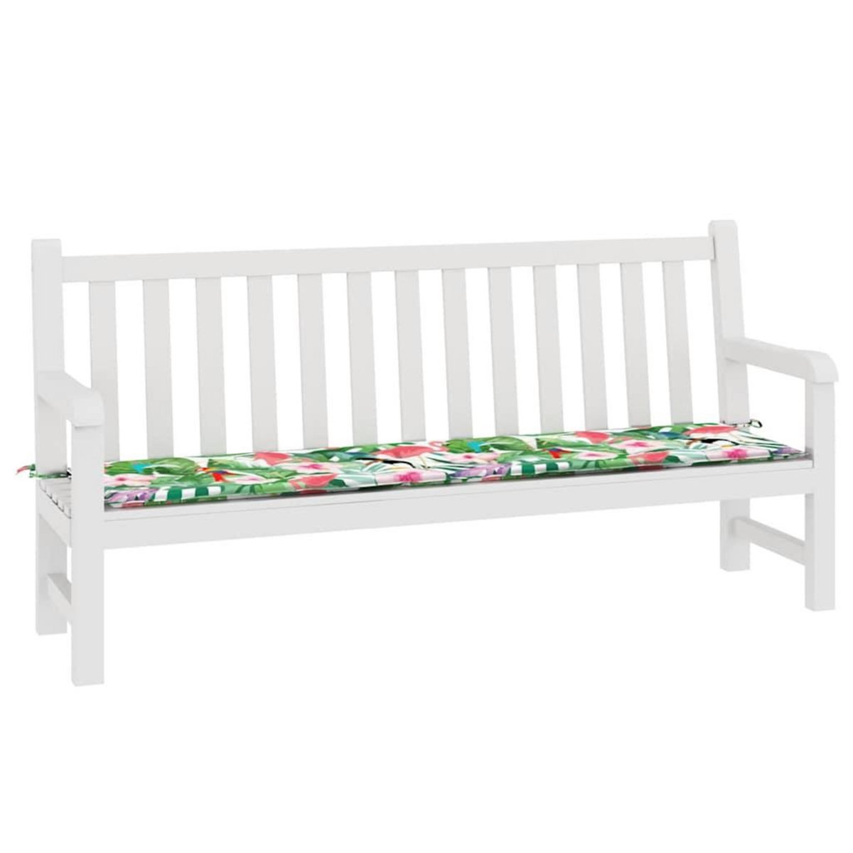 VIDAXL Coussin de banc de jardin multicolore 200x50x3 cm tissu