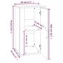 Voir la diapositive 6 : VIDAXL Buffet Chene fume 40x33x70 cm Bois d'ingenierie