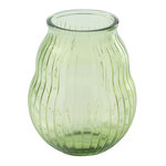 Paris Prix Photophore Design en Verre  Ligné  35cm Vert Clair
