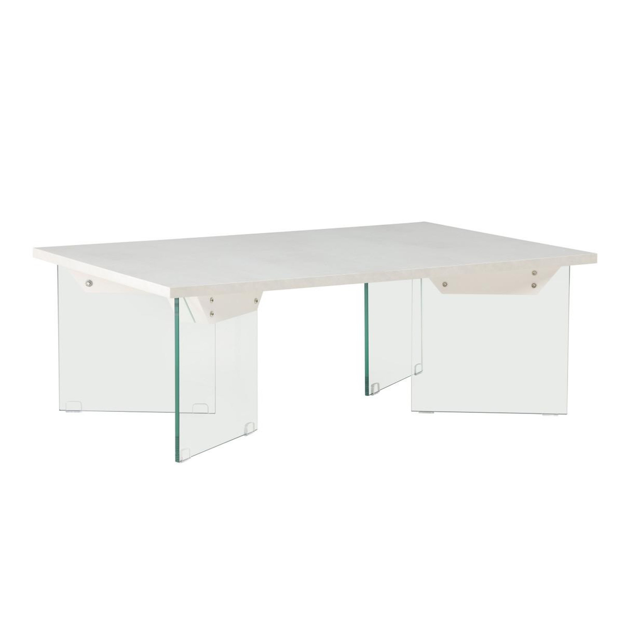 Paris Prix Table basse en verre  ester  120cm blanc