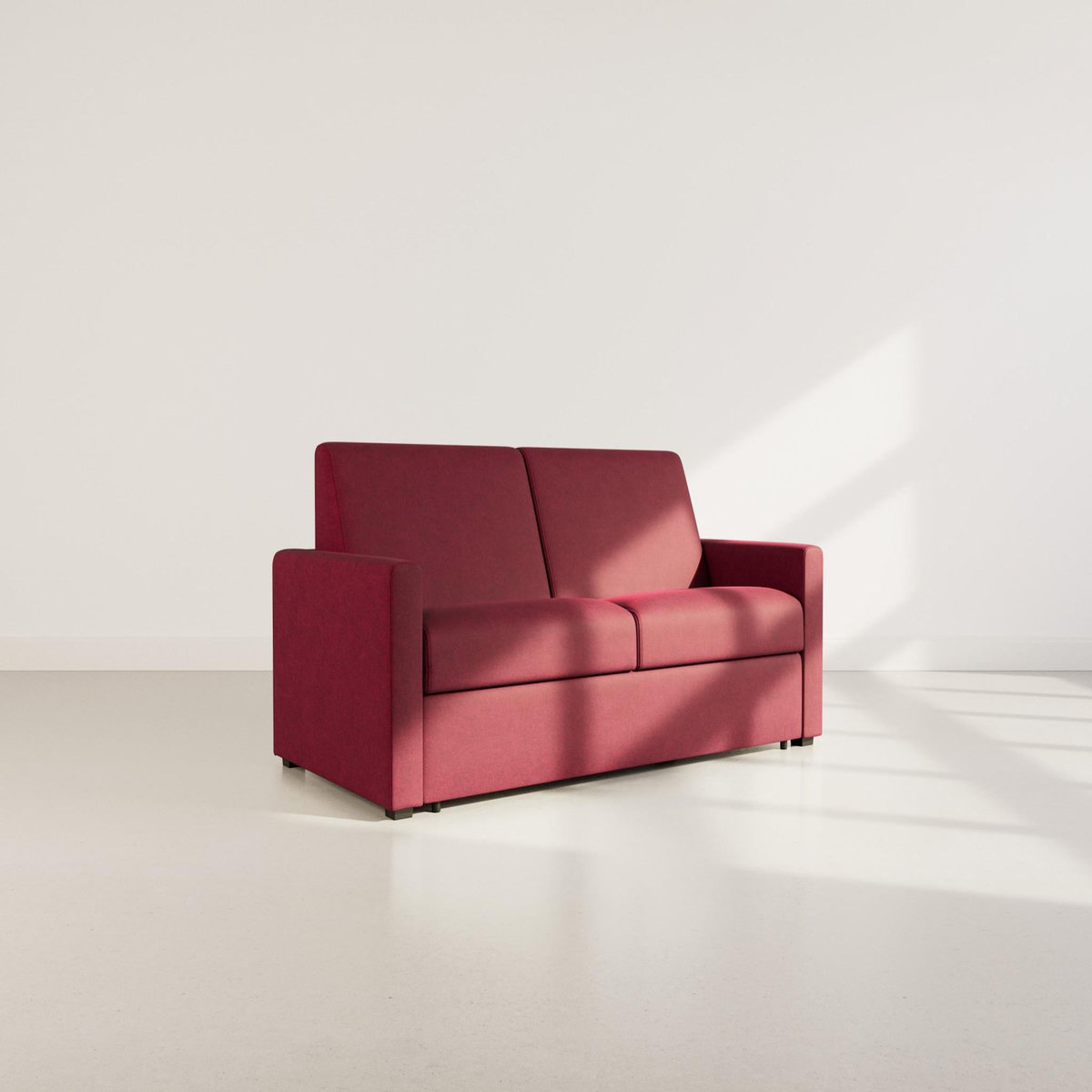 BEST MOBILIER Julia - canapé 3 places convertible express couchage quotidien 140 cm matelas 14 cm en tissu