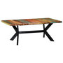 Voir la diapositive 1 : VIDAXL Table a manger 200x100x75 cm Bois de recuperation solide