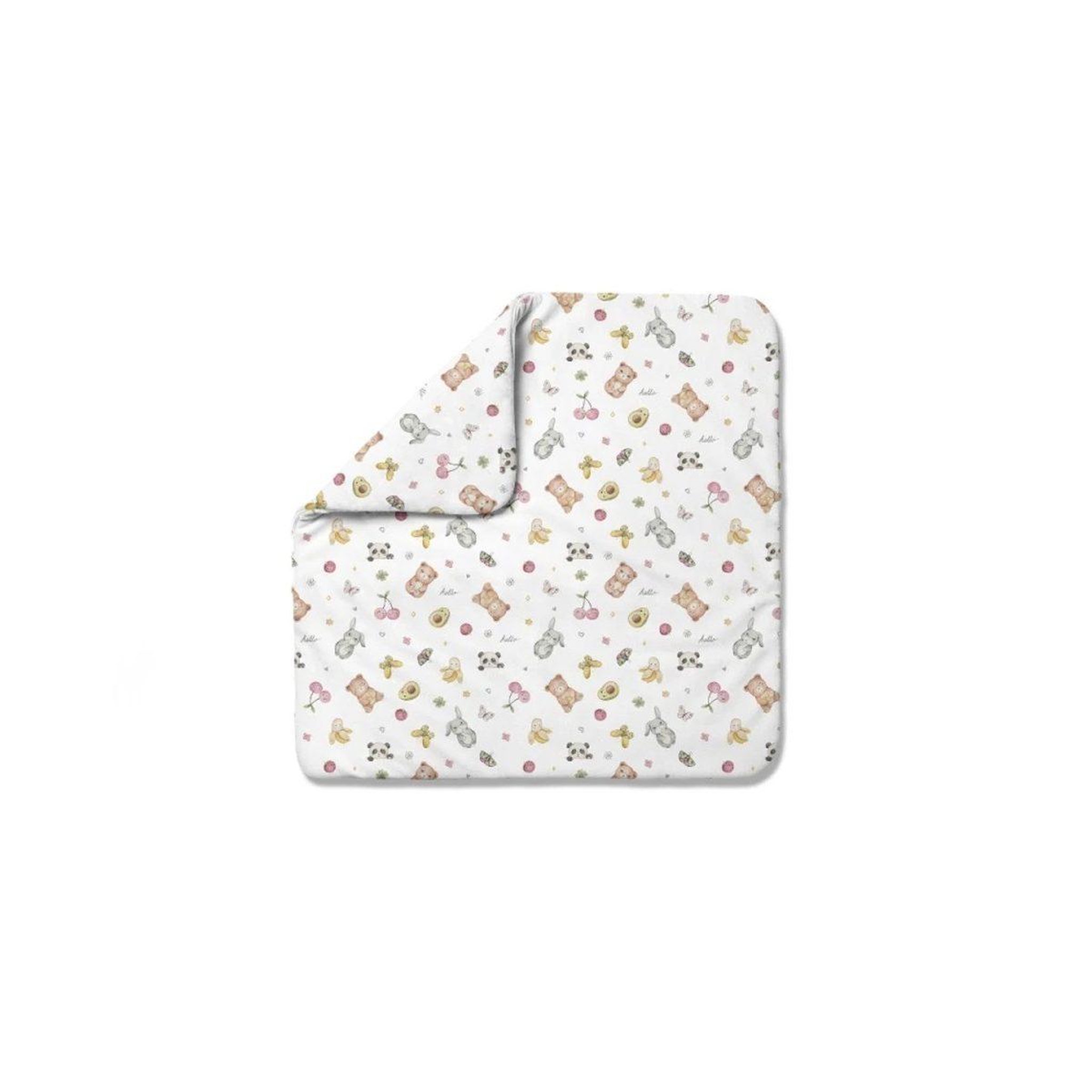 Voir la diapositive 2 : WALDIN Couette bébé 75 × 75 cm - motif bonbons, blanc