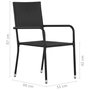 Voir la diapositive 6 : VIDAXL Chaise à dîner de jardin empilable lot de 6 noir résine tressée